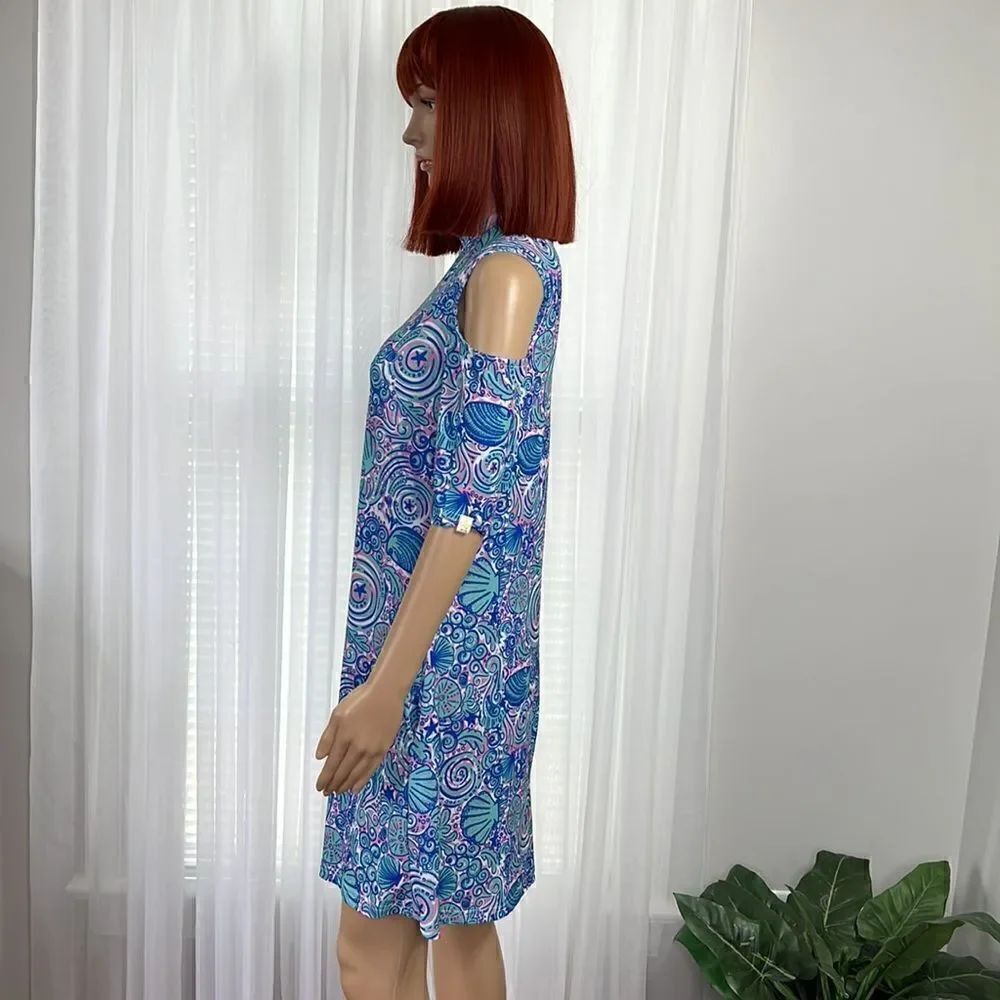 Simply Southern Cold Shoulder Swing Dress Small - Picture 4 of 8